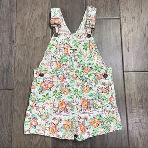 OshKosh B'gosh Tropical Pineapple Floral Shortalls 24M